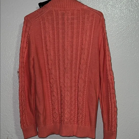 L.L. Bean Coral Zip-Up Sweater - Picture 5 of 7
